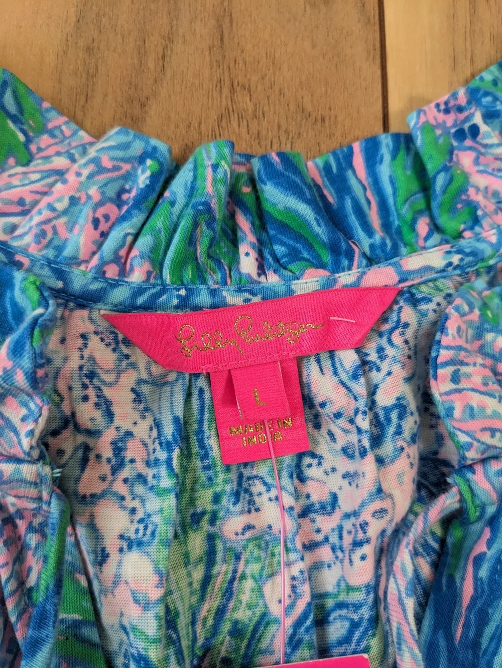 NWT! Lilly Pulitzer Malone Maxi Dress  Las Olas Aqua Strong Current Sea Size L - Picture 6 of 14